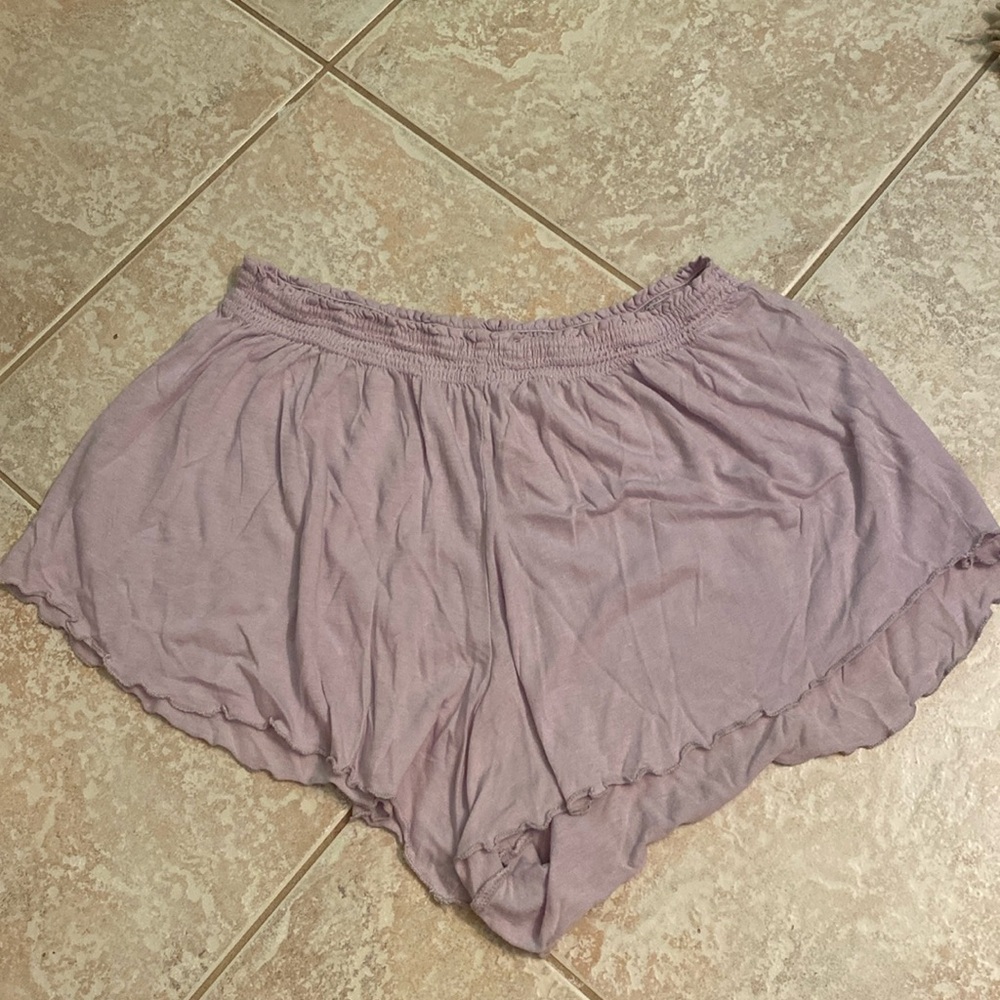Brandy Melville John Galt 90% cotton flowy purple shorts